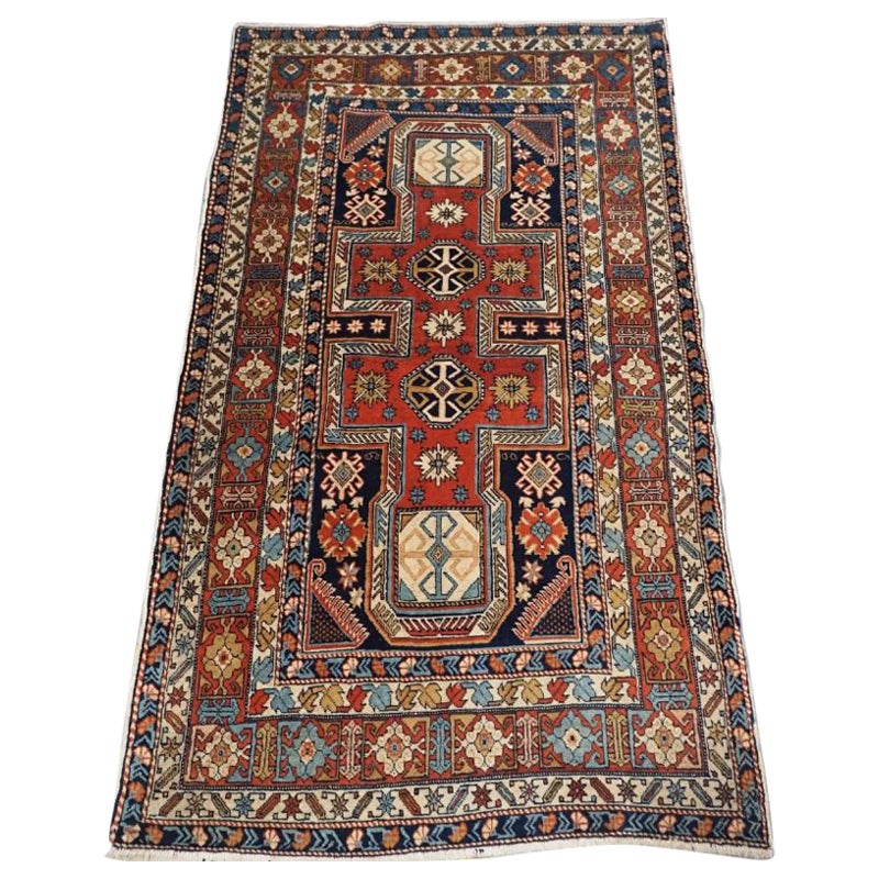 Antique Caucasian Shirvan Rug Of Small Size, Surahani Design, Circa 1900/20