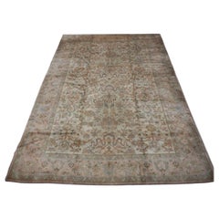 Antique Turkish Oushak Carpet, Soft Pinks And Pastel Colours, Circa 1920