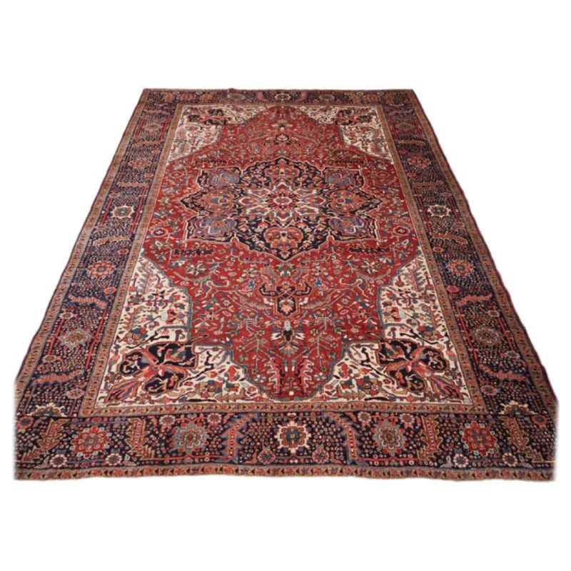 Antico tappeto di Heriz, splendido tappeto da arredamento, CIRCA 1910