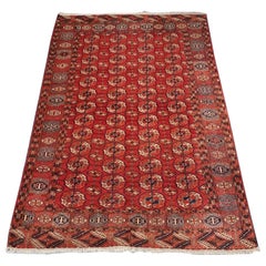 Antiker Tekke Turkmenischer Hauptteppich, kleine Größe, um 1890