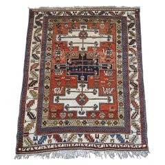 Antique Caucasian East Caucasian Shirvan Baku Rug Of Small Size, Circa 1900