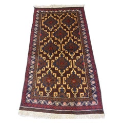 Vintage Afghan Village Rug Of Traditional Design, About 40 Years Old