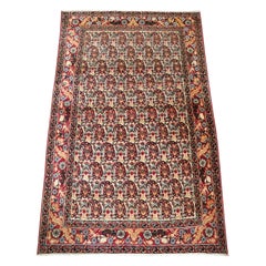 Vintage Kirman Rug Of Small Size, All Over Boteh Design, Circa 1900/20