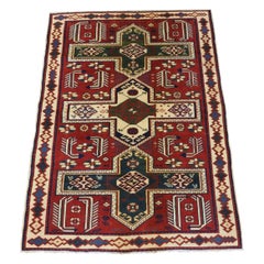 Vintage Turkish Kazak Of Traditional Caucasian Design, About 60 Years Old