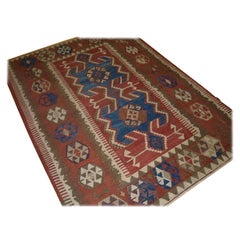Antique Turkish Konya Region Obruk Small Size Kilim, Circa 1900, (1 Of A Pair) 1