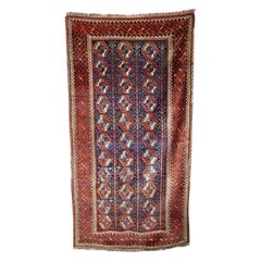 Antique Kurdish Kordi Rug With Turkmen Guls, Circa 1900
