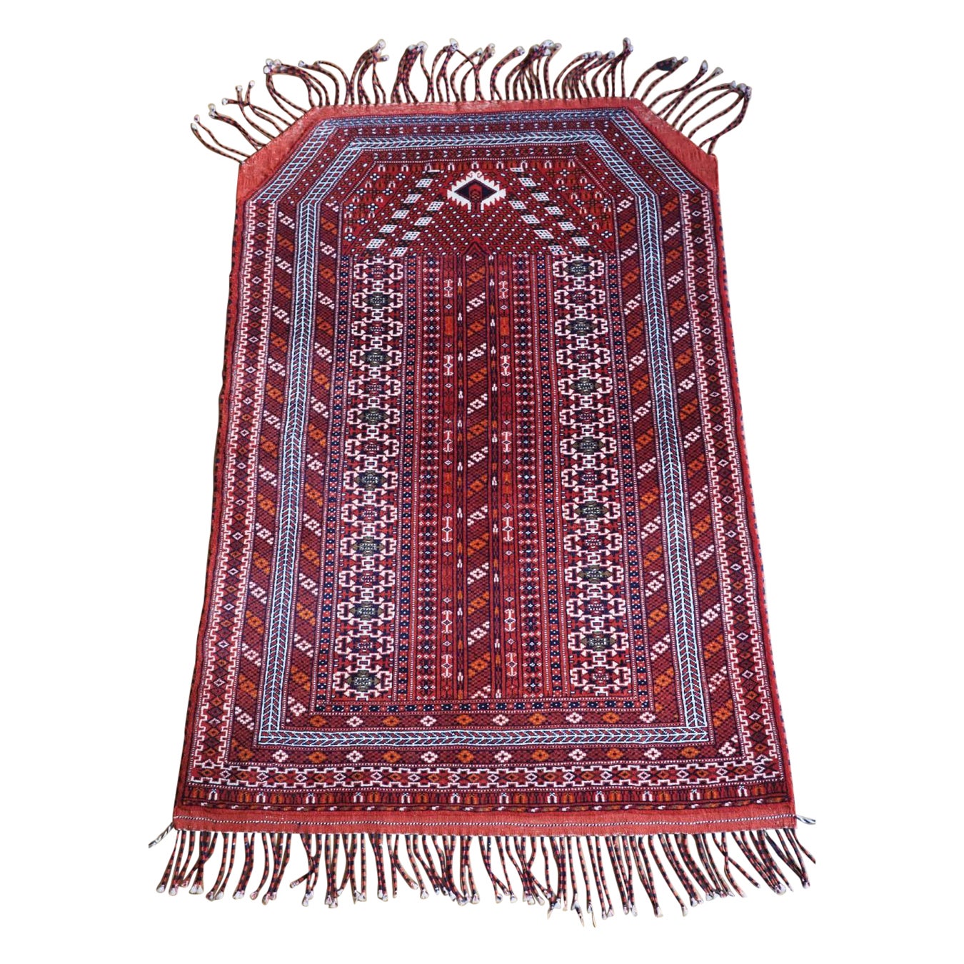 Vecchio Yomut Turkmen Salatch, copertura per culla per bambini, circa 1930