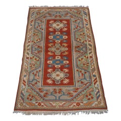 Tapis Milas turc ancien, design traditionnel aux couleurs douces, vers 1960