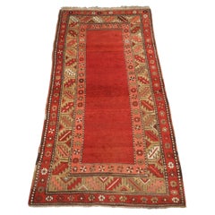 Alfombra turca antigua Terekeme Kazak con campo liso, circa 1910