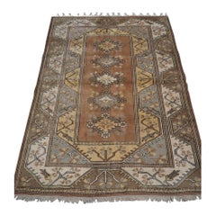 Old Turkish Milas Rug Of Traditional Design, Small Room Size Carpet, Circa 1960
