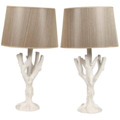 Pair of Plaster Lamps in the Style of John Dickinson