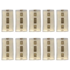 Set of Ten Large Murano Glass Wall Sconces