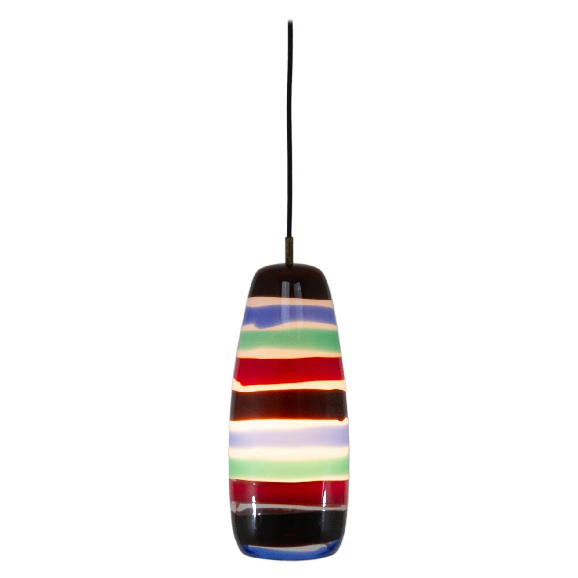 Multicolour glass pendant by Massimo Vignelli for Venini, 1950s