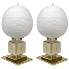 Impressive Pair of Tall Table Lamps 8