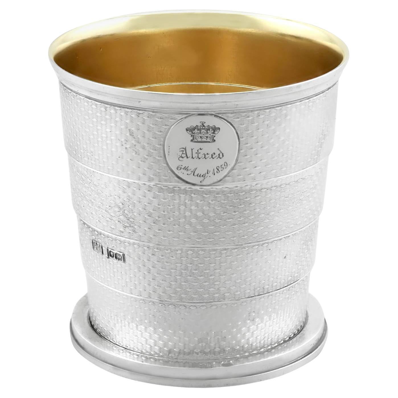 Victorian Sterling Silver Travelling Collapsible Beaker