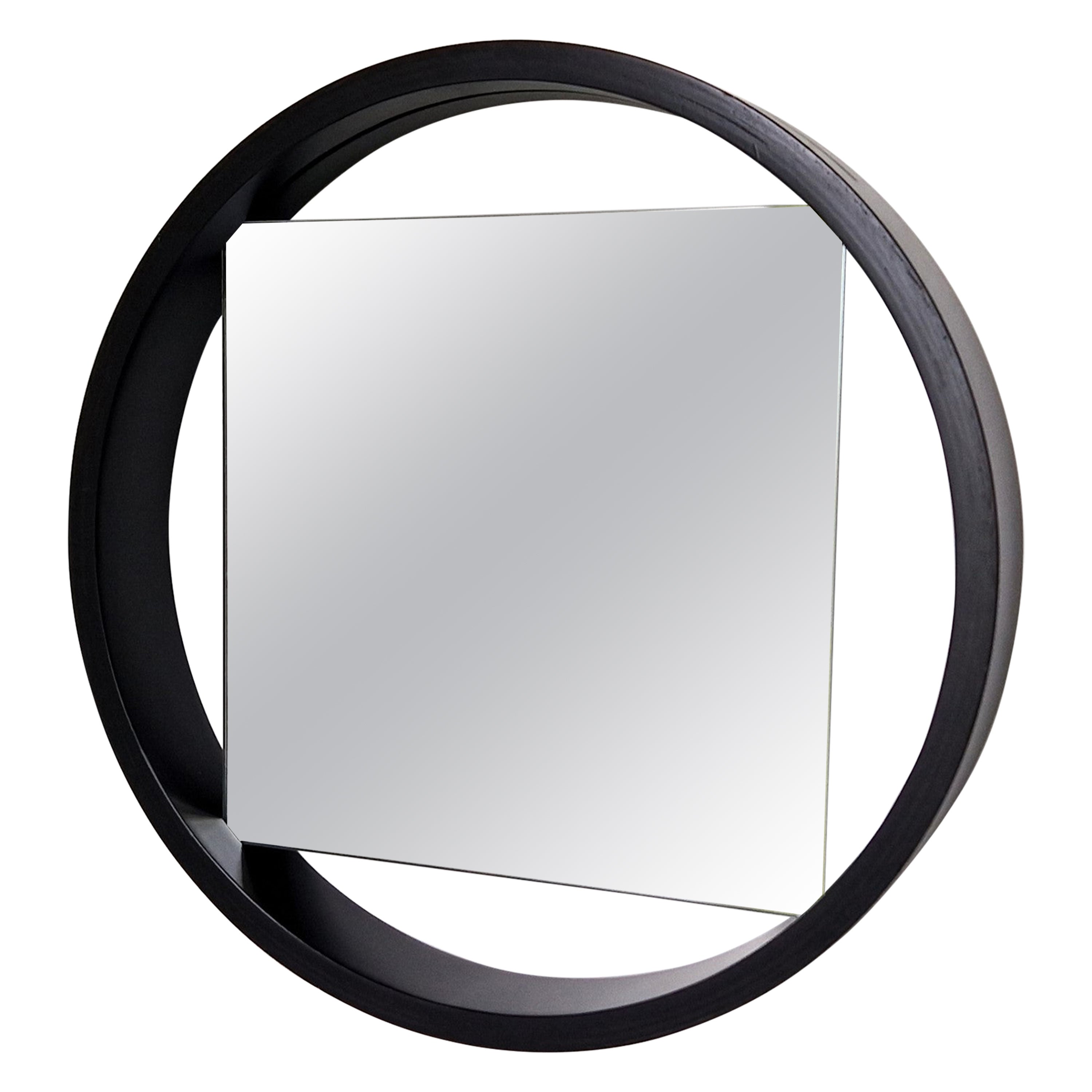 Dark brown ‘DZ84’ mirror by Benno Premsela for ‘t Spectrum