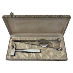 Jacques Adnet - Bar Set, Bottle Opener and Ice Tongs - c1940s