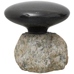 Byung-Hoon Choi, Stool, Black Granite, Natural Stone, 2015 7