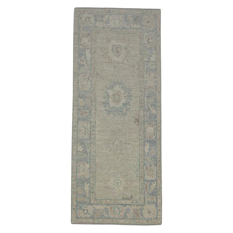 Turkish Oushak Rug Oriental Handmade 2'9" x 6'8" #11556