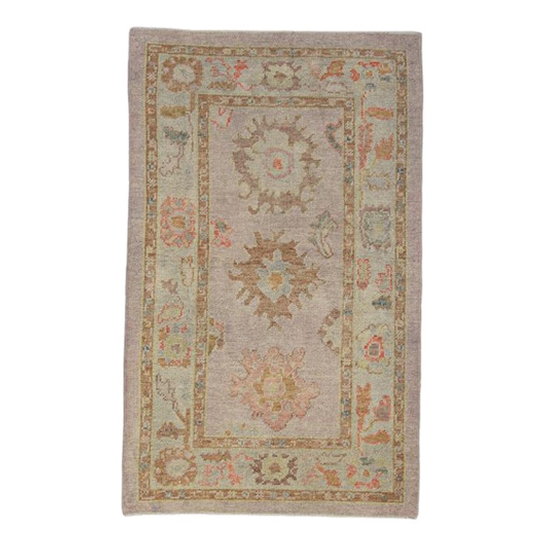 Turkish Oushak Rug Oriental Handmade 3'1" x 5' #2296