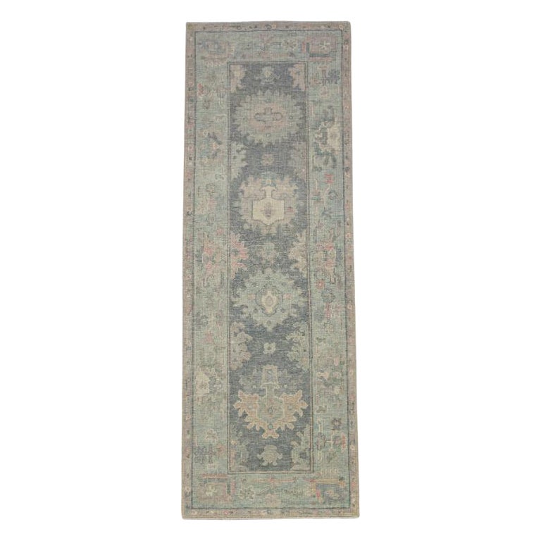 Turkish Oushak Rug Oriental Handmade 2'9" x 8' #12086