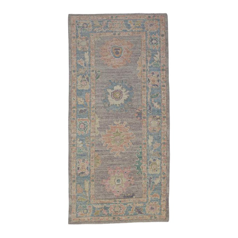 Turkish Oushak Rug Oriental Handmade 3' x 6'4" #2055