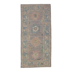 Turkish Oushak Rug Oriental Handmade 3' x 6'4" #2055