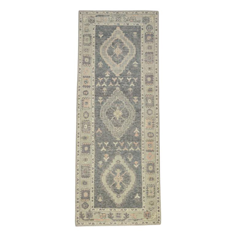 Turkish Oushak Rug Oriental Handmade 3' x 7'8" #12096