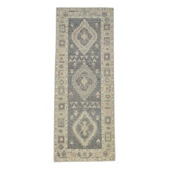 Turkish Oushak Rug Oriental Handmade 3' x 7'8" #12096