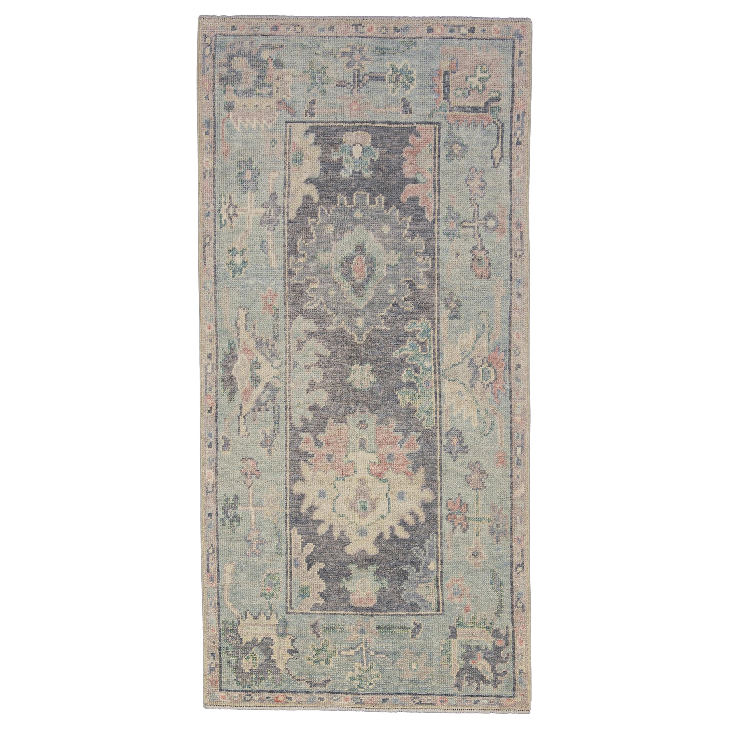 Türkischer Oushak-Teppich Orientalisch Handgefertigt 2'10" x 5'11" #12128