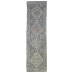Turkish Oushak Rug Oriental Handmade 2'10" x 10' #12180