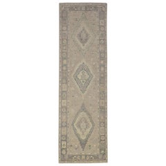 Tappeto Oushak turco orientale fatto a mano 3' x 9'4" #12177