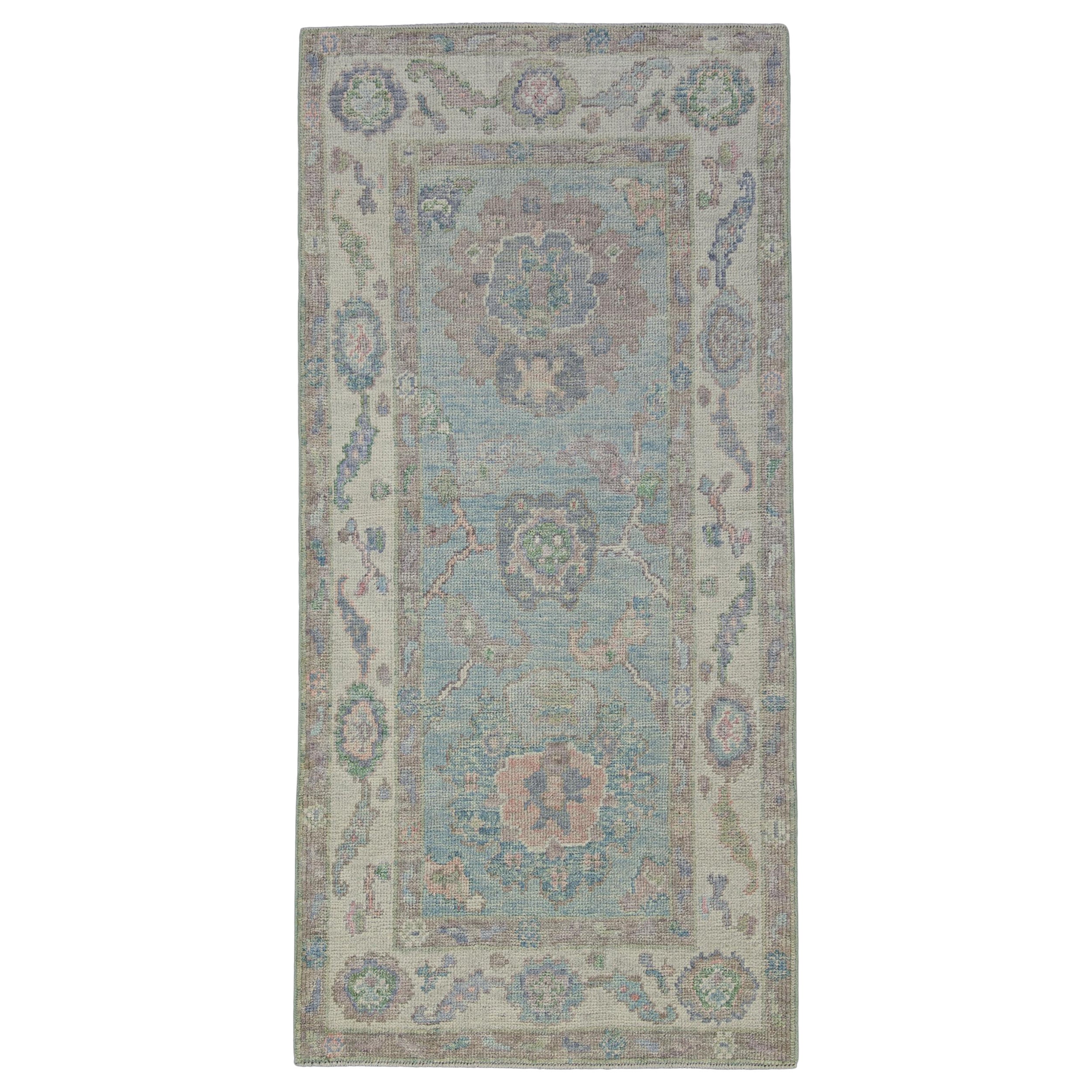 Türkischer Oushak-Teppich Orientalisch Handgefertigt 2'10" x 5'11" #12112