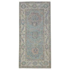 Alfombra Turca Oushak Oriental Hecha a Mano 2'10" x 5'11" #12112