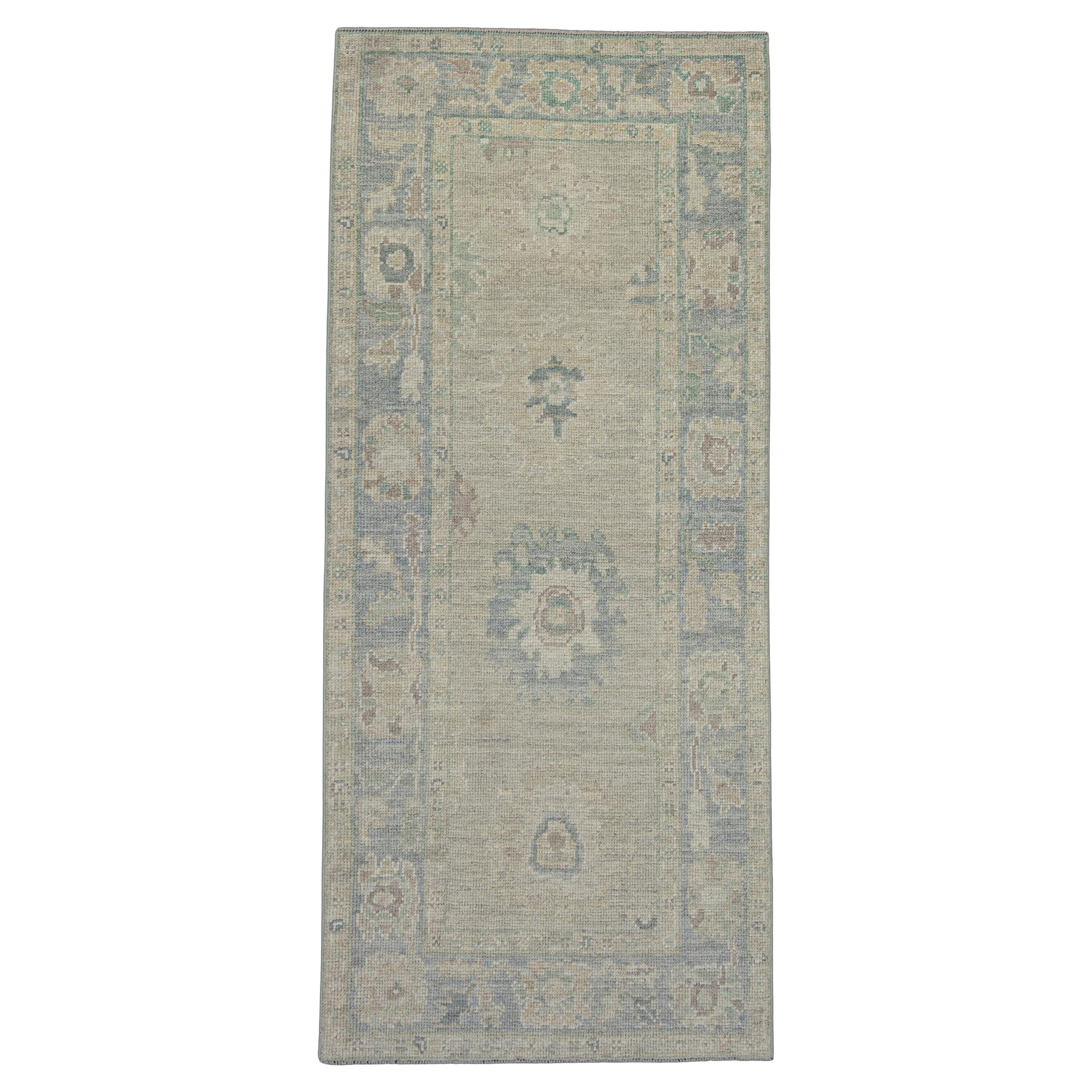 Türkischer Oushak-Teppich Orientalisch Handgefertigt 2'11" x 6'8" #11558