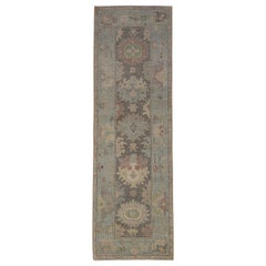 Turkish Oushak Rug Oriental Handmade 2'9" x 8'8" #12040
