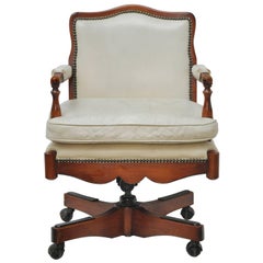 Vintage Widdicomb Leather Swivel Desk Chair