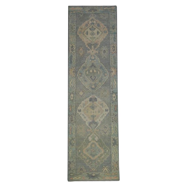 Turkish Oushak Rug Oriental Handmade 2'8" x 9'1" #12081