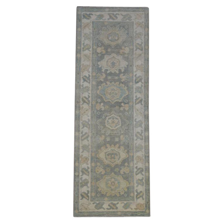 Türkischer Oushak-Teppich Orientalisch Handgefertigt 3' x 8'3" #12055