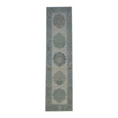 Alfombra Turca Oushak Oriental Hecha a Mano 2'7" x 9'10" #11736