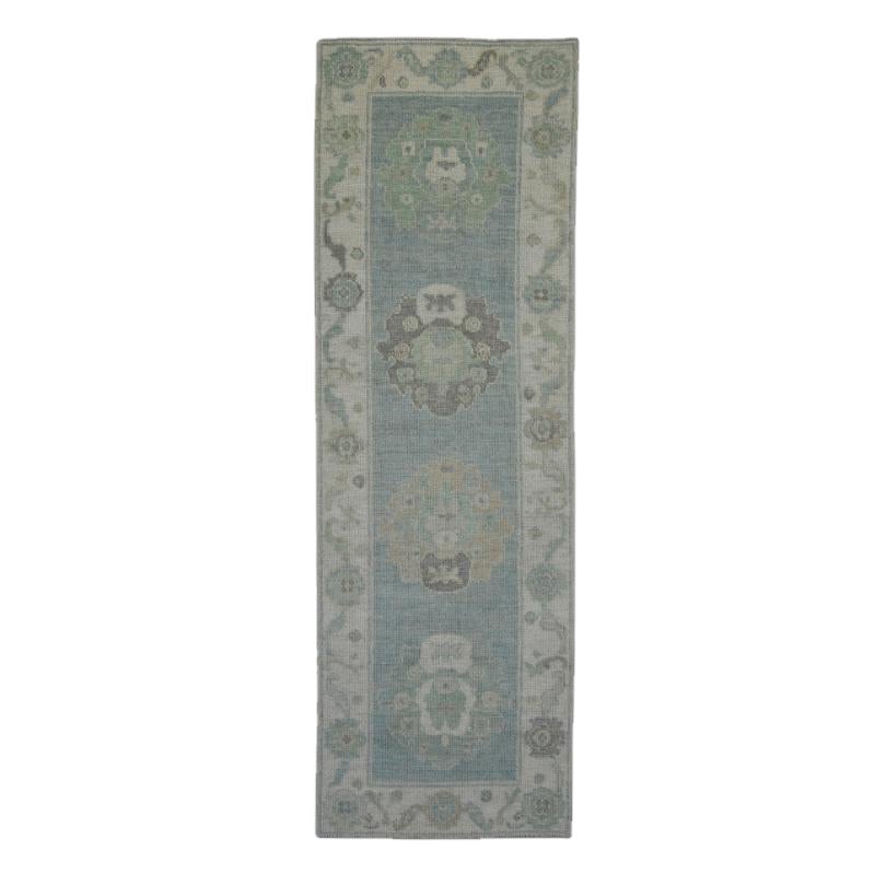 Tappeto Oushak turco orientale fatto a mano 2'9" x 8'5" #11674