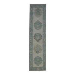 Turkish Oushak Rug Oriental Handmade 2'7" x 9'11" #11547