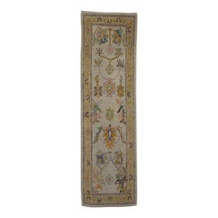 Alfombra Turca Oushak Oriental Hecha a Mano 2'11" x 9'11" #4564