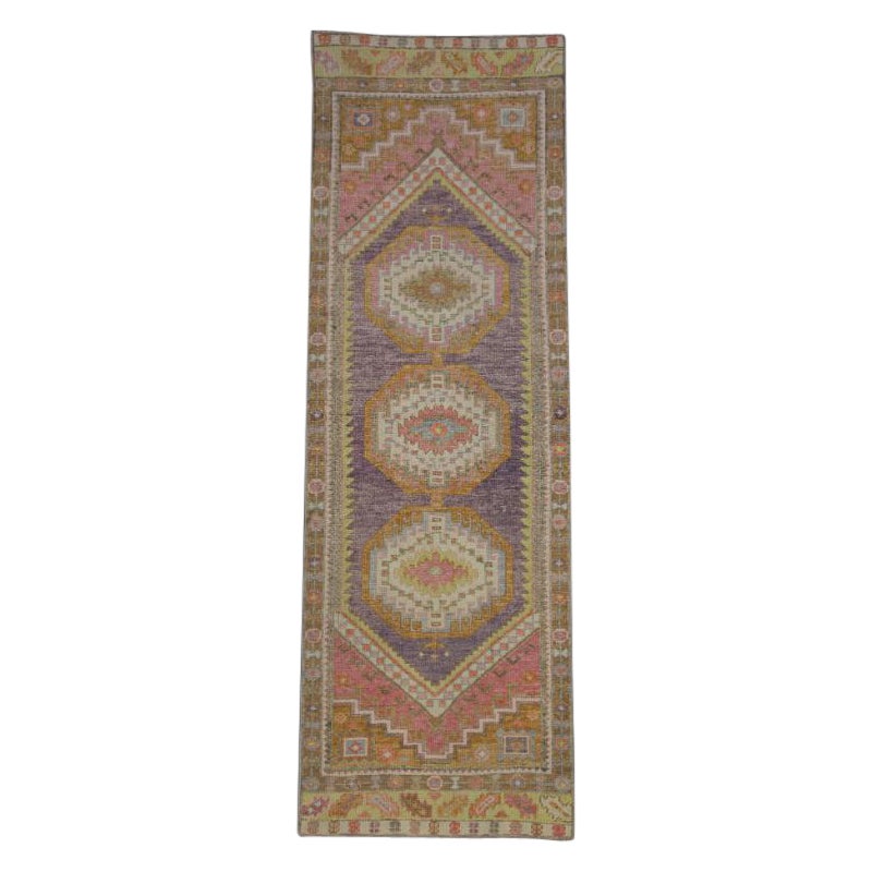 Turkish Oushak Rug Oriental Handmade 2'10" x 8'8" #2317