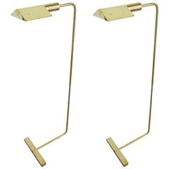 Pair of Brass Cedric Hartman Reading Lamps