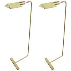  Pair of Brass Cedric Hartman Reading Lamps