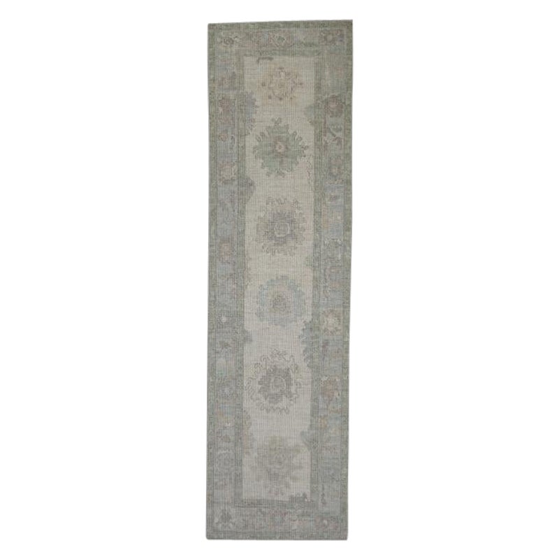 Türkischer Oushak-Teppich Orientalisch Handgefertigt 2'11" x 10'4" #11757