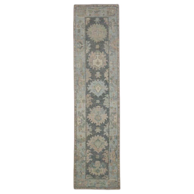 Türkischer Oushak-Teppich Orientalisch Handgefertigt 2'10" x 11'3" #12064