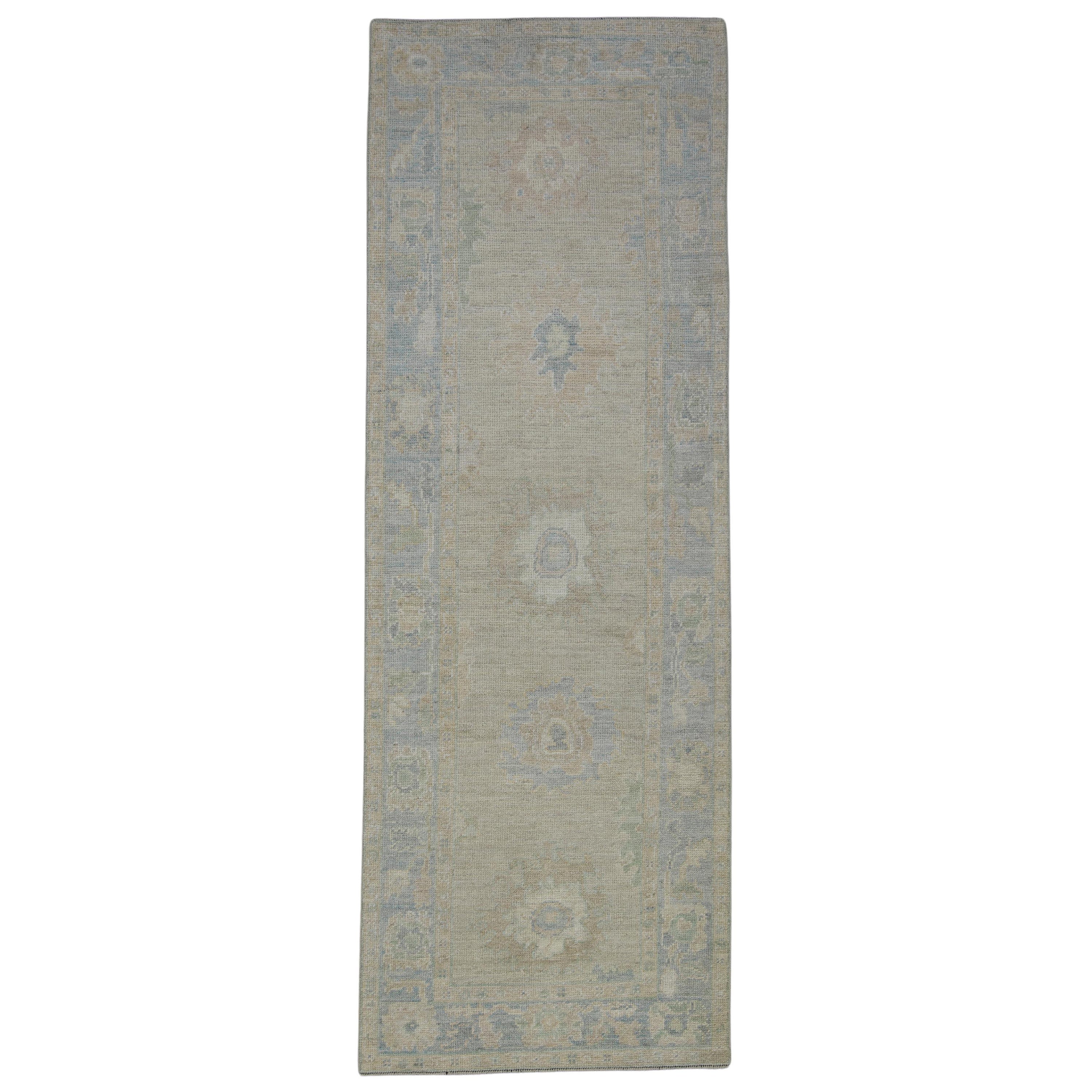 Türkischer Oushak-Teppich Orientalisch Handgefertigt 2'11" x 8'5" #11577