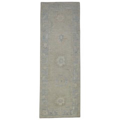 Alfombra Turca Oushak Oriental Hecha a Mano 2'11" x 8'5" #11577